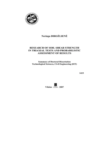 Más sobre Investigación de la Resistencia al Corte del Suelo en Pruebas Triaxiales y Evaluación Probabilística de Resultados