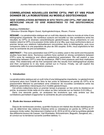 Más sobre Nuevas Correlaciones Entre CPTU, PMT y VBS para Proporcionar Datos