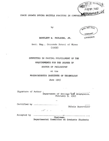Más sobre Crecimiento de Grietas durante la Fractura Frágil en Compresión