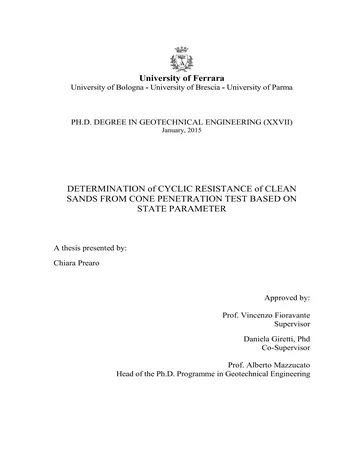 Más sobre Determinación de la Resistencia Cíclica de Arenas Limpias mediante la Prueba de Penetración de Cono