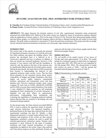 Más sobre Análisis Dinámico de la Interacción Suelo-Pilote-Superestructura