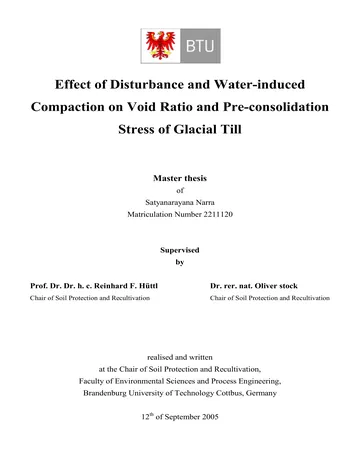 Más sobre Efecto de la Perturbación y la Compactación Inducida por el Agua en el Índice de Vacíos y la Pre-consolidación.