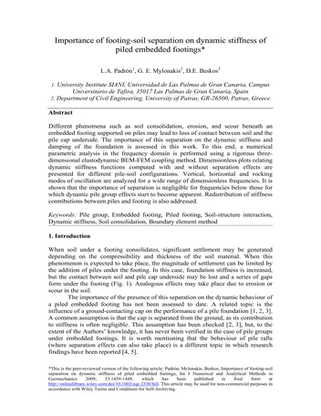 Más sobre Importancia de la Separación Cimiento-Suelo en la Rigidez Dinámica de Pilas