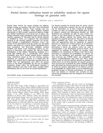 Más sobre Calibración de Factores Parciales Basada en Análisis de Confiabilidad para Cimientos Cuadrados
