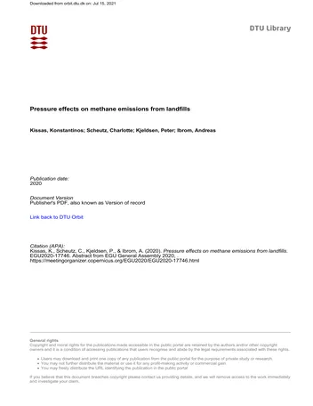 Más sobre Efectos de la Presión en las Emisiones de Metano de Vertederos