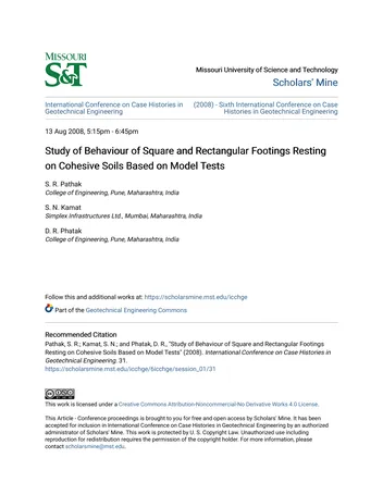Más sobre Estudio del Comportamiento de Cimientos Cuadrados y Rectangulares en Suelos Cohesivos